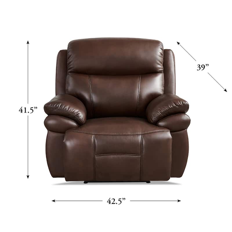 Hydeline Springdale Zero Gravity Power Recline and Headrest Top Grain Leather Chair