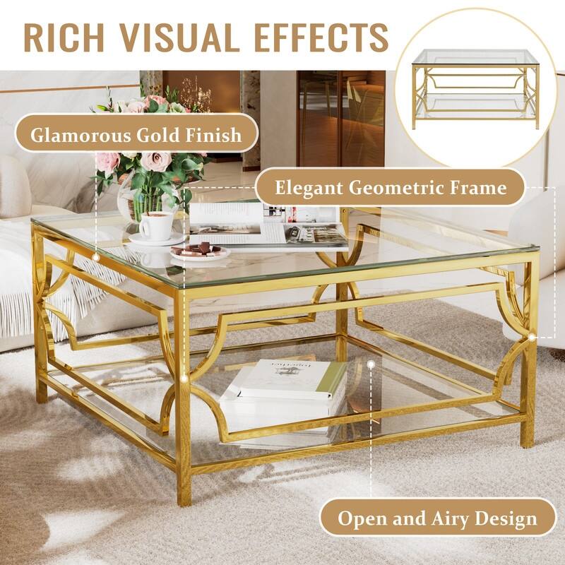 Coffee Table Round Room Table, Stainless Steel Irregular Leg Tempered Glass Top