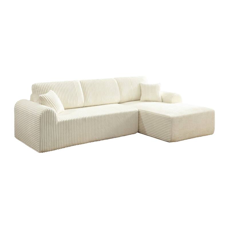 109" Cloud Sectional Sofa with Chaise, No Assembly Required