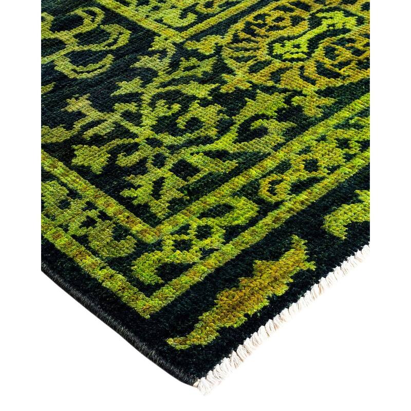 Overdyed, One-of-a-Kind Hand-Knotted Area Rug - Black - 6' 4" x 9' 1"