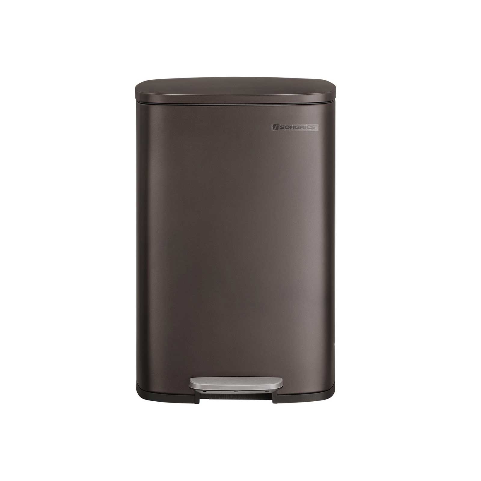 SONGMICS Slim Trash Can, 12.7 Gallon Garbage Can for Narrow Spaces