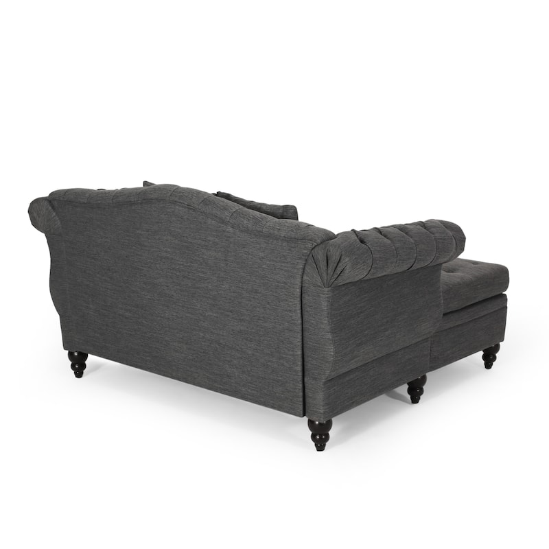 Wellston Tufted Double Chaise Lounge by Christopher Knight Home