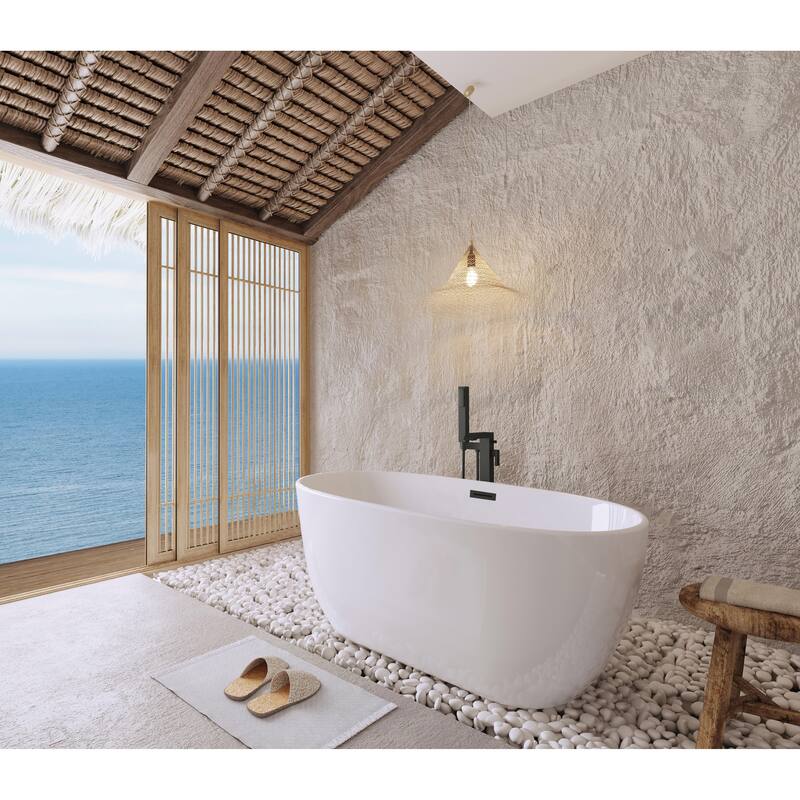 Adler Soaking Bathtub in Glossy White