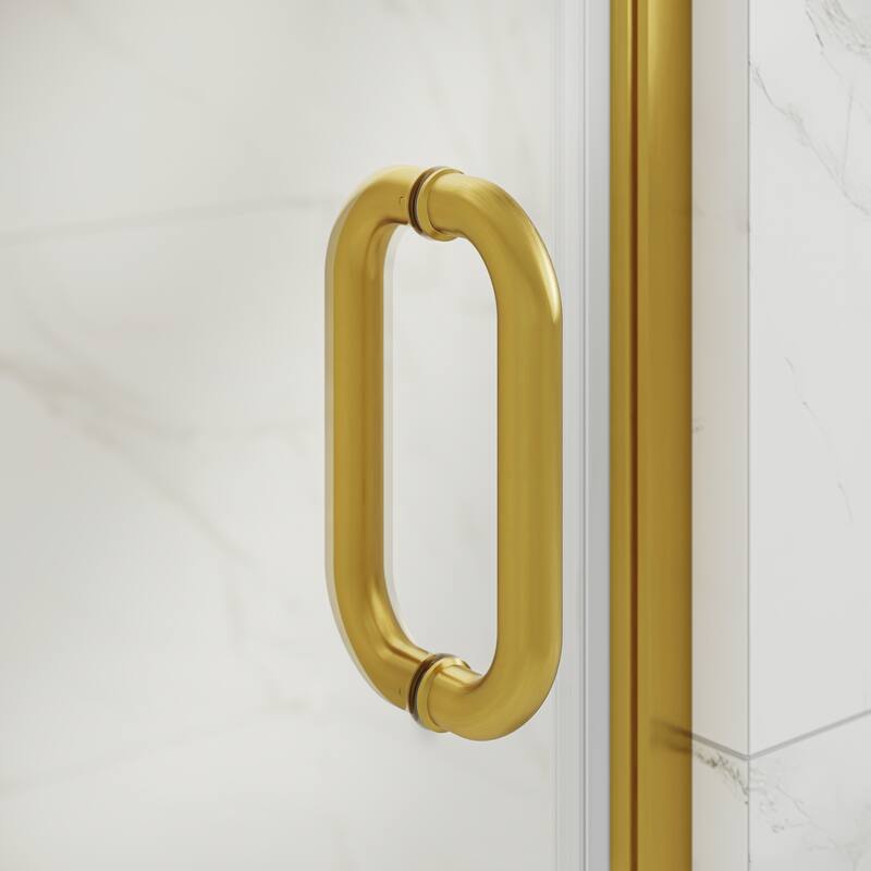 Seawin Flex X Duo Pivot Glass Shower Door and Inline Panel 57 - 60 in. W x 72 in. H 3/8 in. (10 mm) Thick Clear Tempered Glass