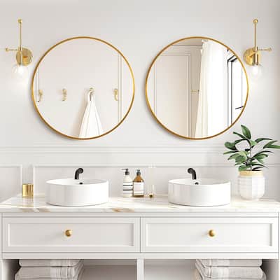 Round Mirror Wall Decor Round Mirror Bathroom Metal Frame
