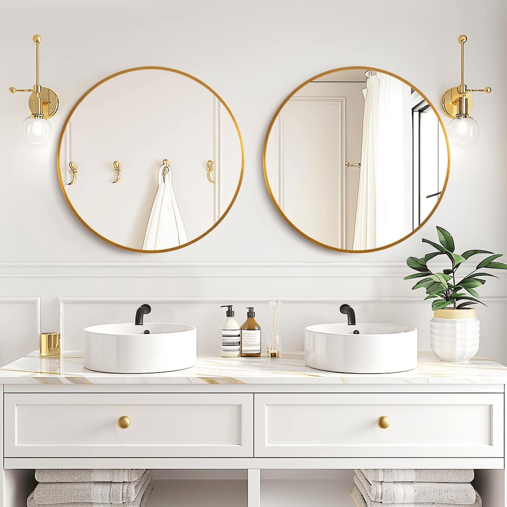 Round Mirror Wall Decor Round Mirror Bathroom Metal Frame