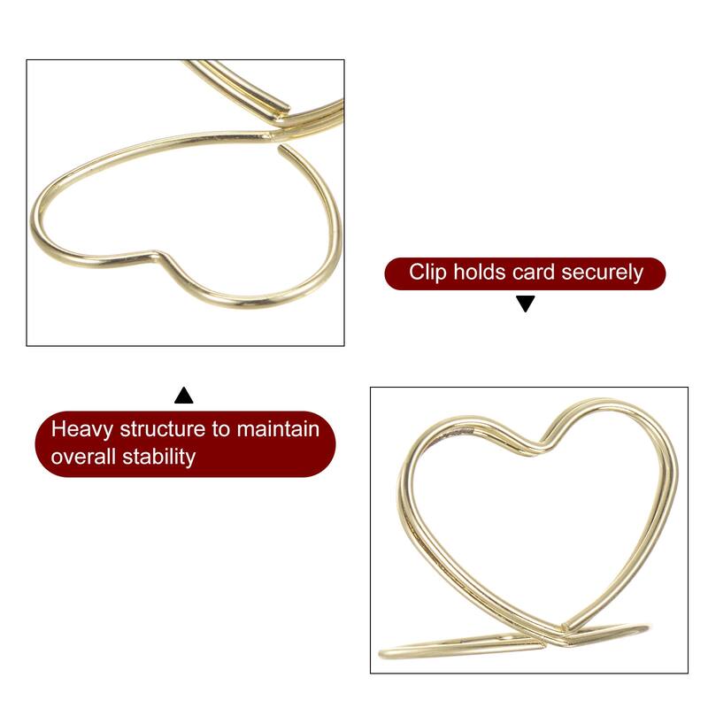 12pcs Table Number Holders 30mm Tall 35mm Base Width Double Heart