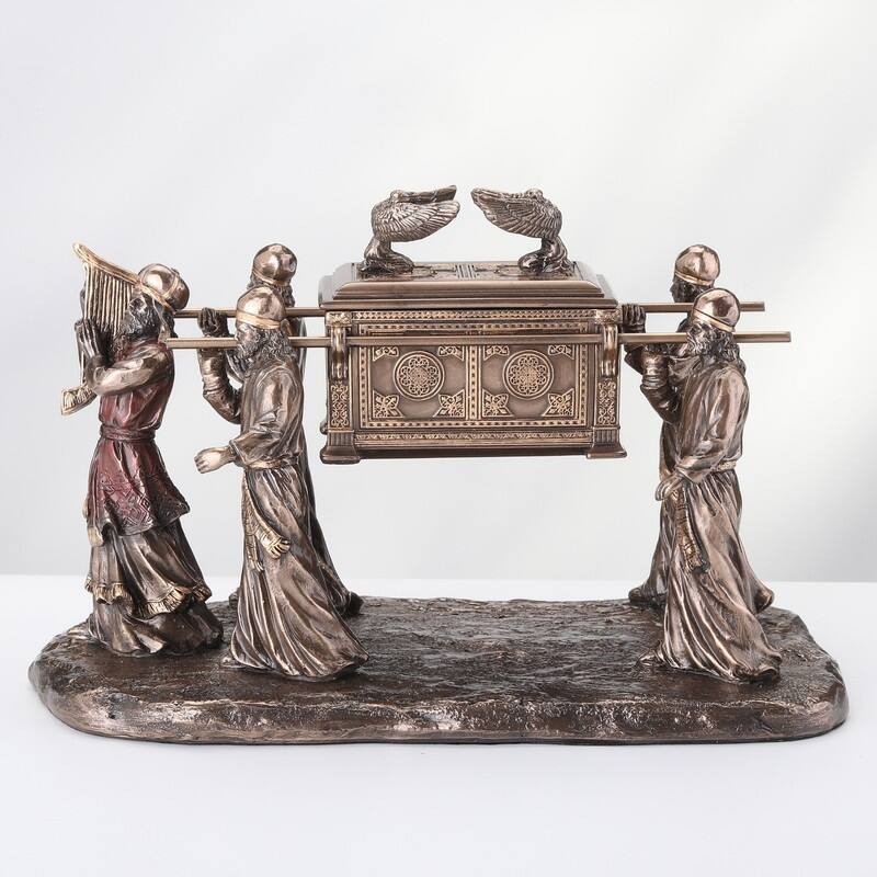 8.86 inches Length Cold Cast Bronze Ark of the Covenant Bronze Finish Figurine