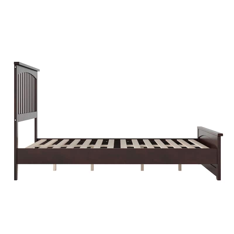 Solid Wood Low Profile Platform Bed with Footboard - Twin Twin XL Full Sizes