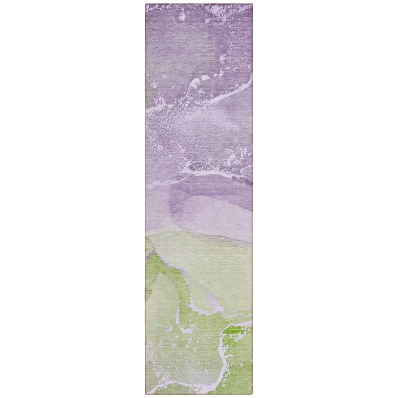 Almisi Contemporary Abstract Weather Resistant Blended Style Outdoor Rug
