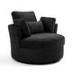 preview thumbnail 25 of 80, Upholstered Accent Swivel Barrel Armchair Club Chair with Pillows