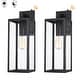 preview thumbnail 29 of 50, 2-pack 13" H 1-Light Black Outdoor wall Lantern(Dusk to Dawn could be chosen) 21"in - Black-Dusk to Dawn
