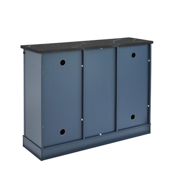 Blue shoe storage top cabinet