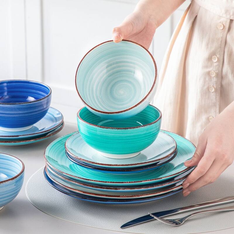 vancasso Bonita Stoneware Handpainted Multicolour Dinnerware Set