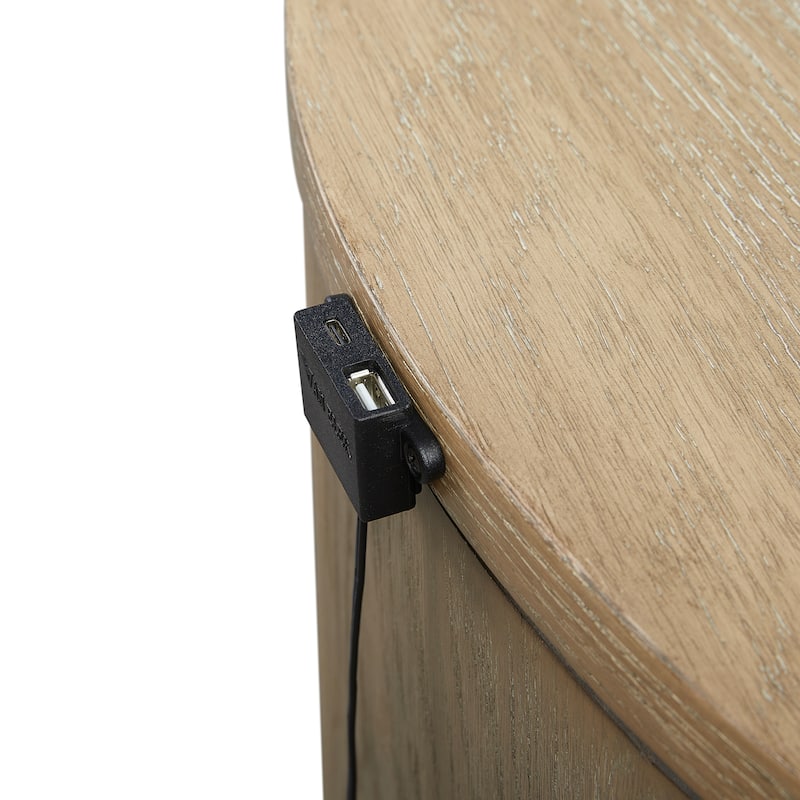 Oval Nightstand - Toffee