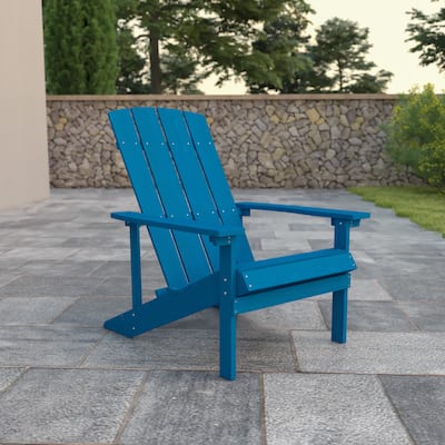 Outdoor All-Weather Poly Resin Wood Adirondack Chair - 29.5"W x 33.5"D x 35"H
