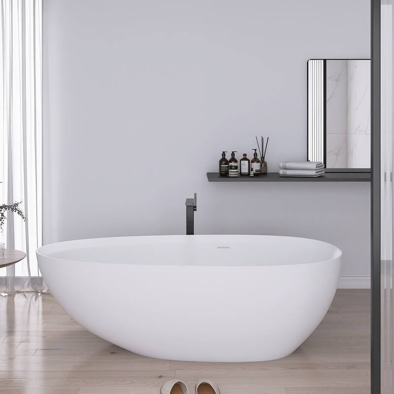Solid Surface Freestanding Soaking Bathtub