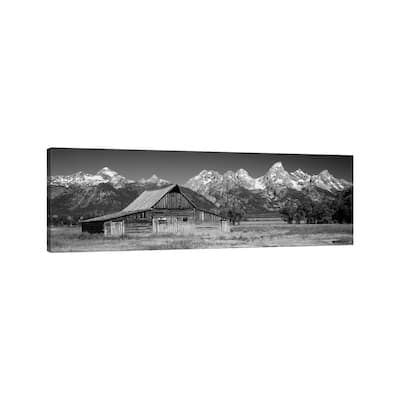 iCanvas "Old Barn On A Landscape, Grand Teton National Park, Wyoming, USA" by Panoramic Images Canvas Print