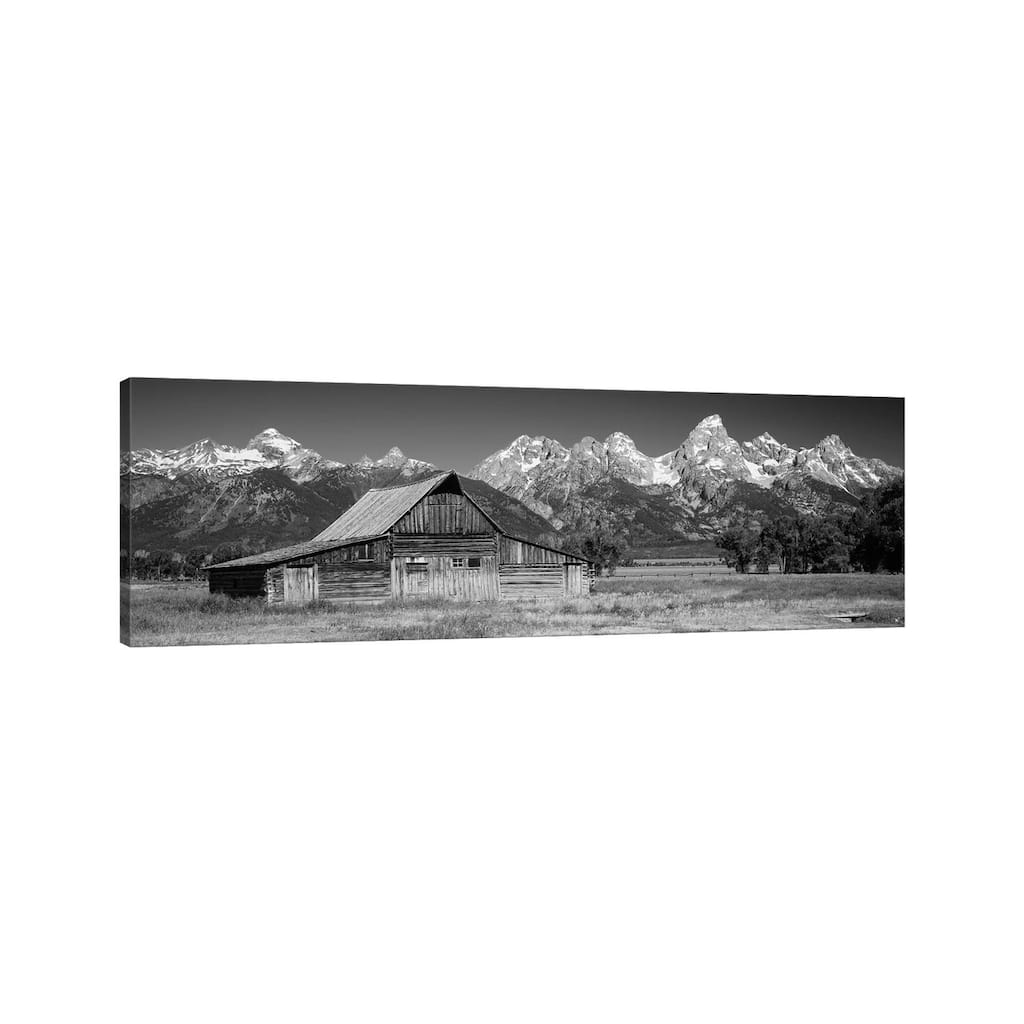 iCanvas "Old Barn On A Landscape, Grand Teton National Park, Wyoming, USA" by Panoramic Images Canvas Print