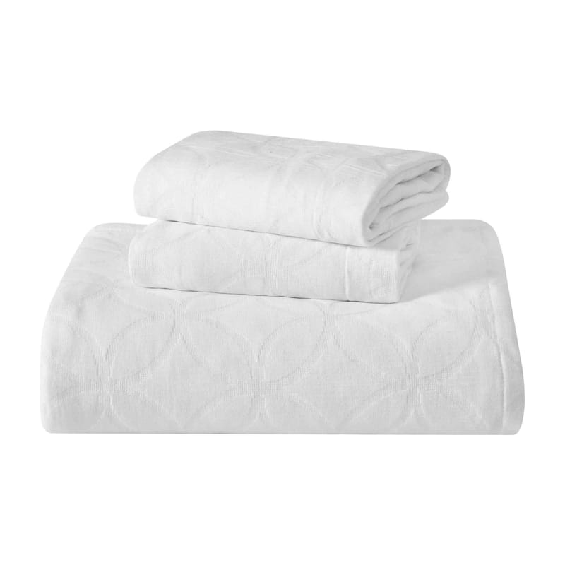 Blue Nile Mills Celtic Circle 100% Cotton Matelasse 3-Piece Bedspread Set