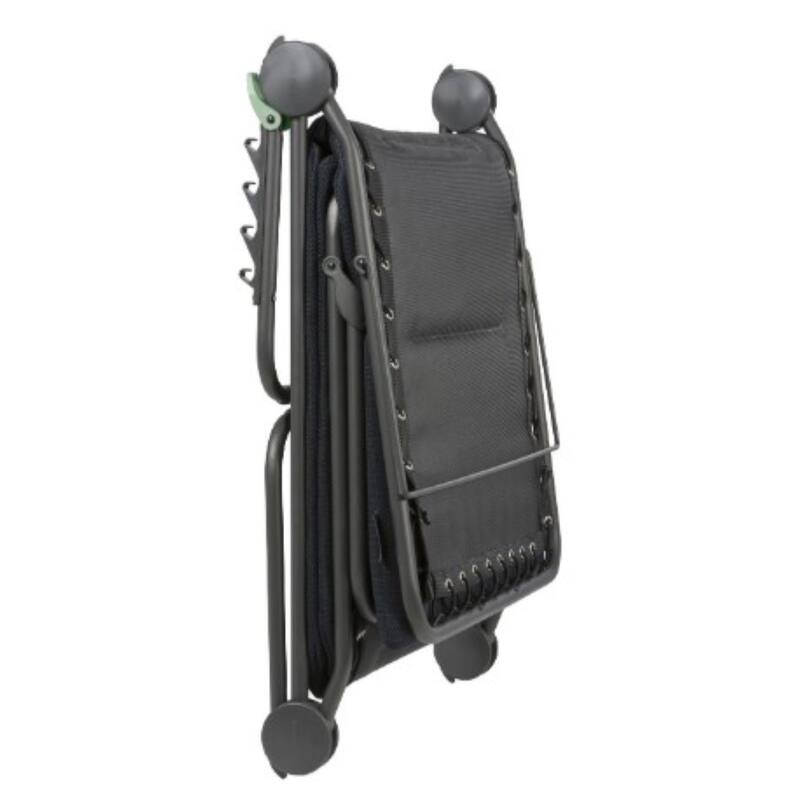 HomeRoots Premium Black Steel Black Cushion Chaise Lounge - 28.3" W x 83.9" D x 27.6" H