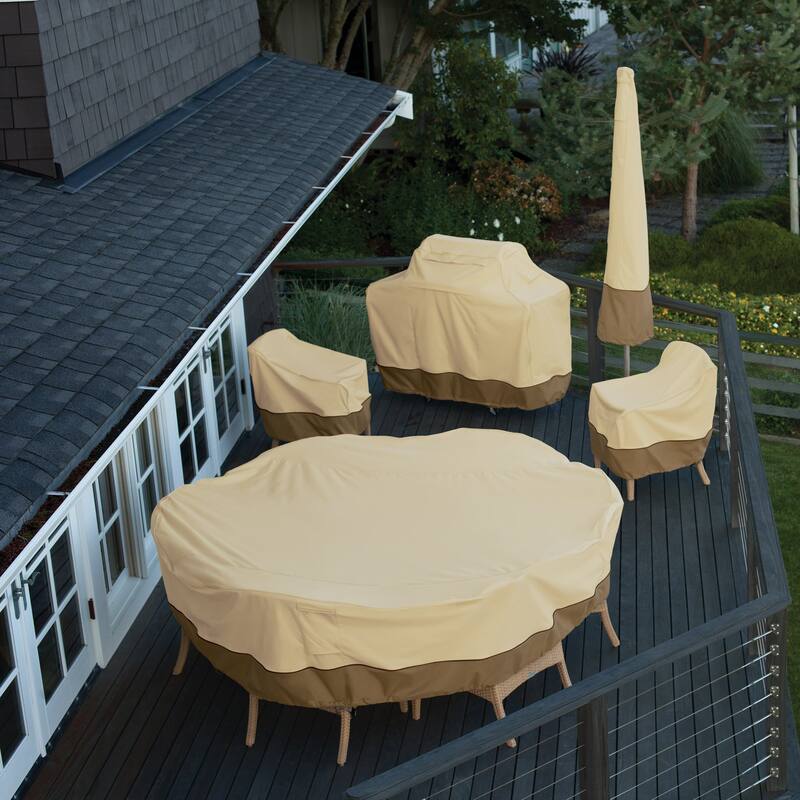 Classic Accessories Veranda Water-Resistant 80 Quart Patio Rolling Deck Cooler Cover
