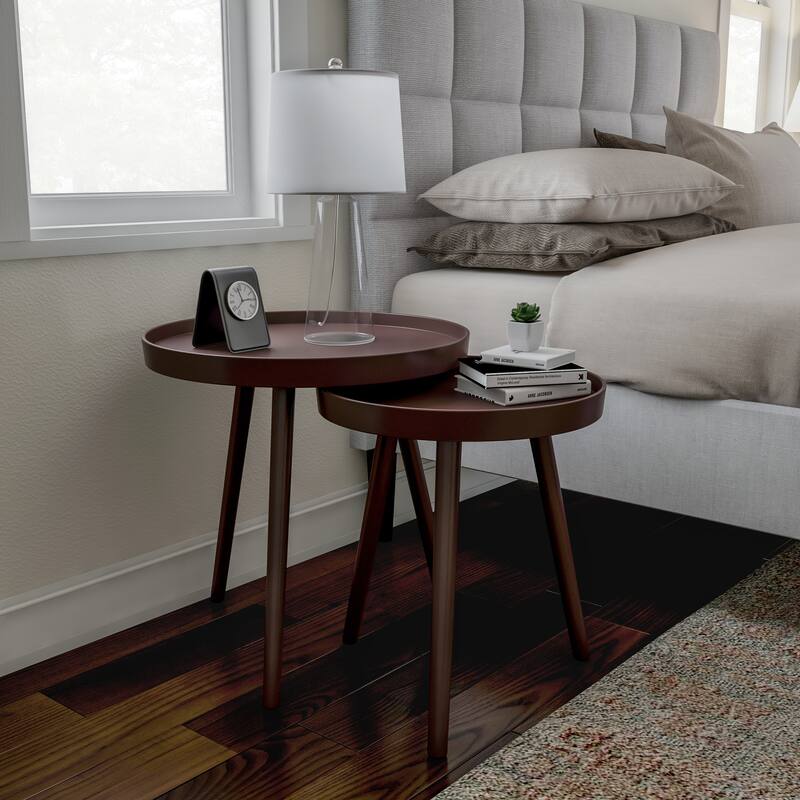 Lavish Home Set of 2 Nesting End Tables