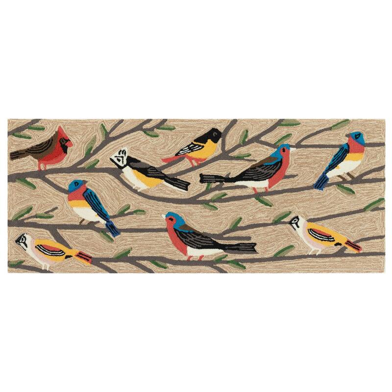 Liora Manne Frontporch Birds Indoor/Outdoor Rug - 2' x 5'