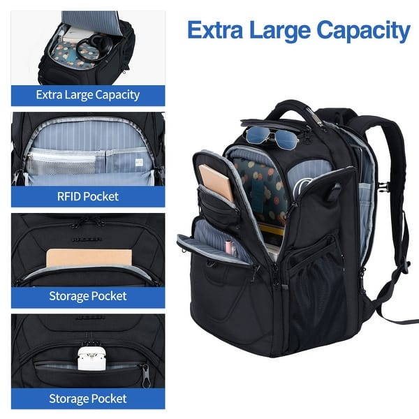Travel Laptop Backpack 18.4 inch XXXL Gaming Backpack Water-Repellent  College Daypack Business Backpack - Bed Bath & Beyond - 42714325