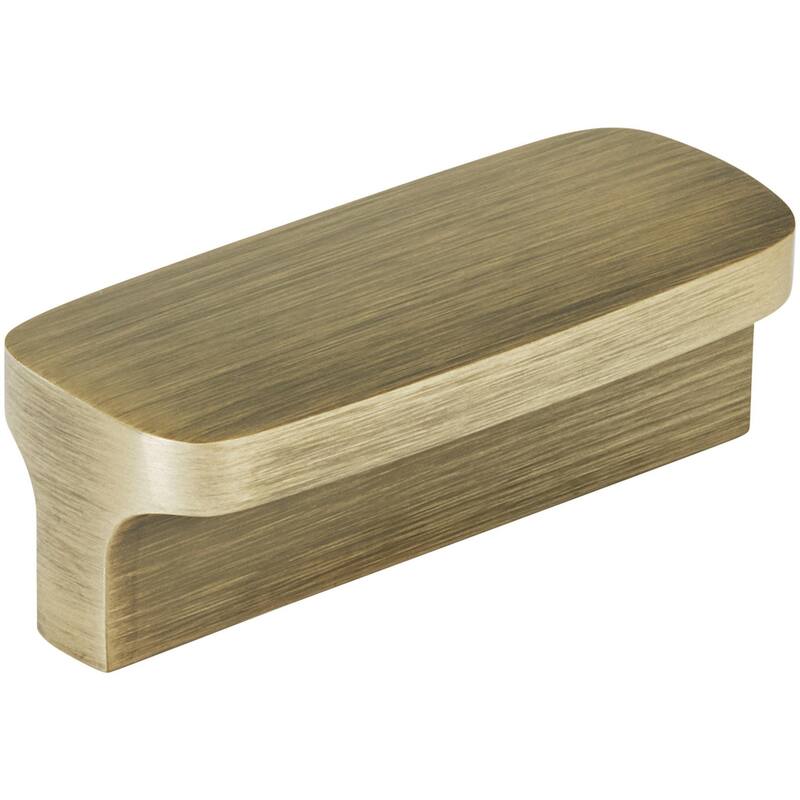 Amerock BP37251 Hampden 2-1/2" Center to Center Rectangular Cabinet - Antique Brushed Matte Brass