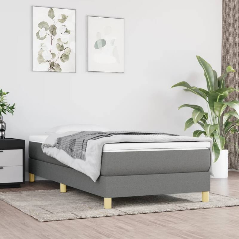 vidaXL Box Spring Bed Base Platform Bed Frame with Mattress for Bedroom Fabric
