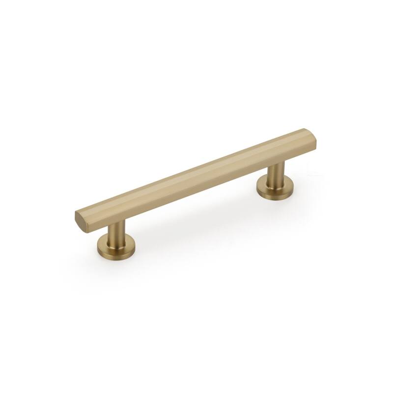 Schaub and Company Heathrow 4" Center to Center Contemporary Solid - Signature Satin Brass