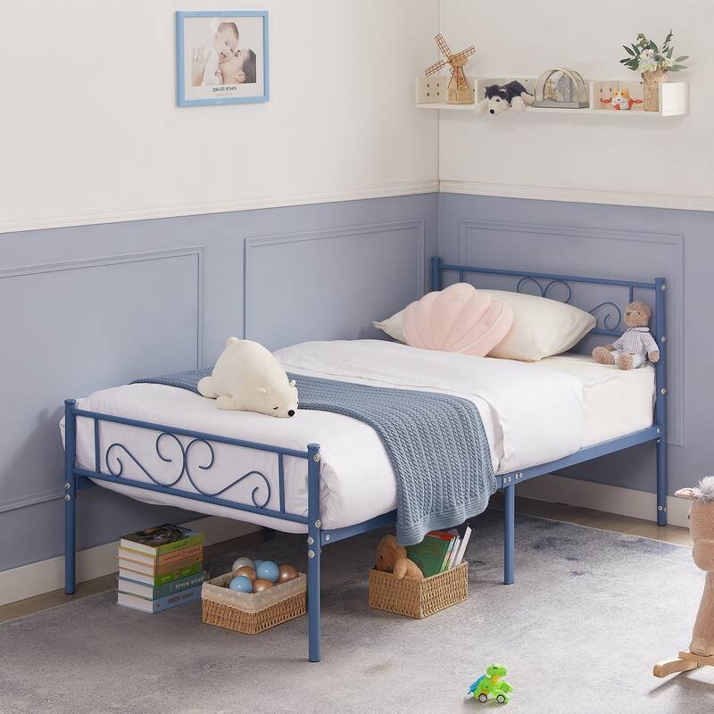 VECELO Premium Platform Bed Frame with Headboard,Easy Set-up Twin/Full/Queen Size Bed
