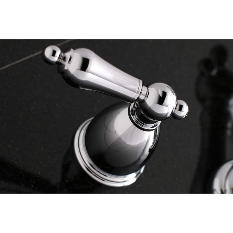 Heritage 3-Hole Wall Mount Roman Tub Faucet in Brushed Nickel
