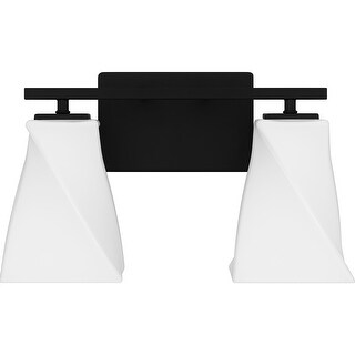 Stetson 2-Light Matte Black Bath Light