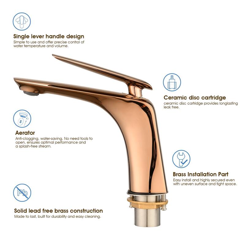 Dornberg Single Handle Bathroom Faucet Sink Faucet with Drain Assembly