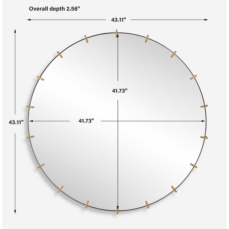 Uttermost Pali Industrial Round Mirror - 43.11'' H X 43.11'' W X 2.56'' D