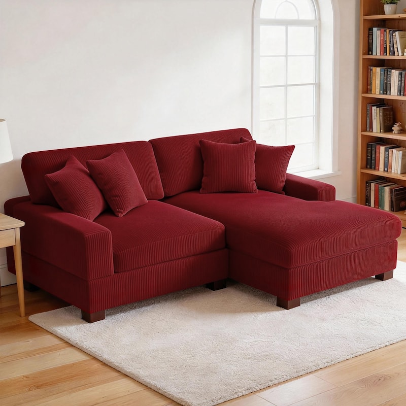 Oversized L-shaped Modular Sectional Sofa with Chaise Lounge