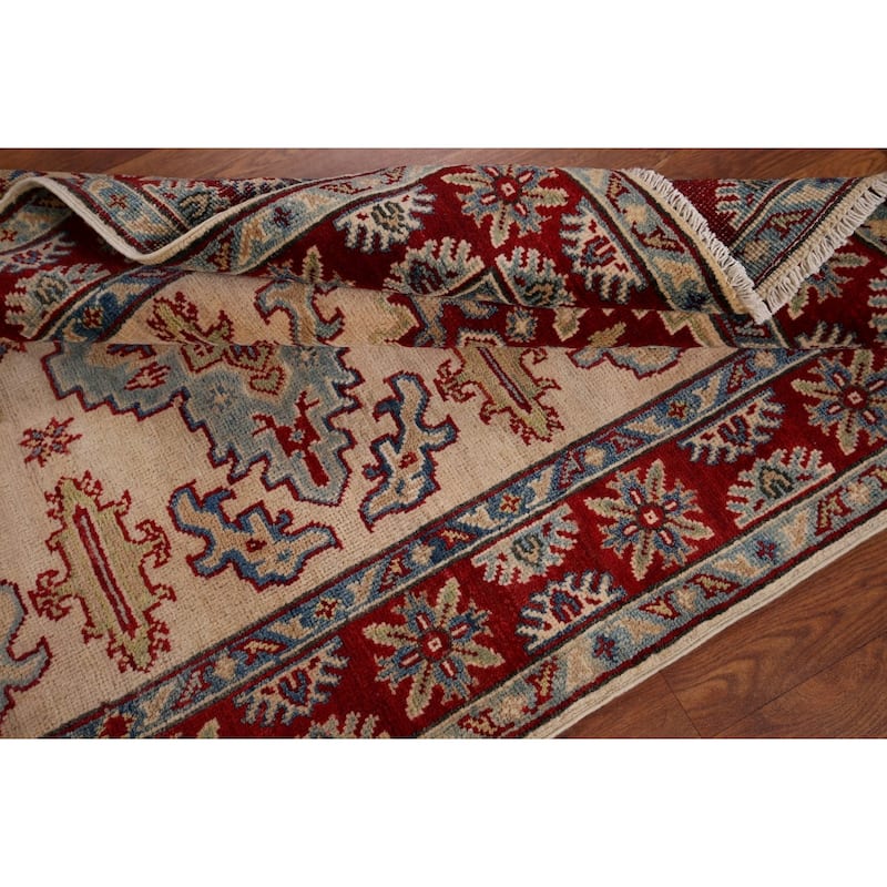 Kazak Accent Rug Hand-Knotted Wool Carpet - 3'5" x 5'4"
