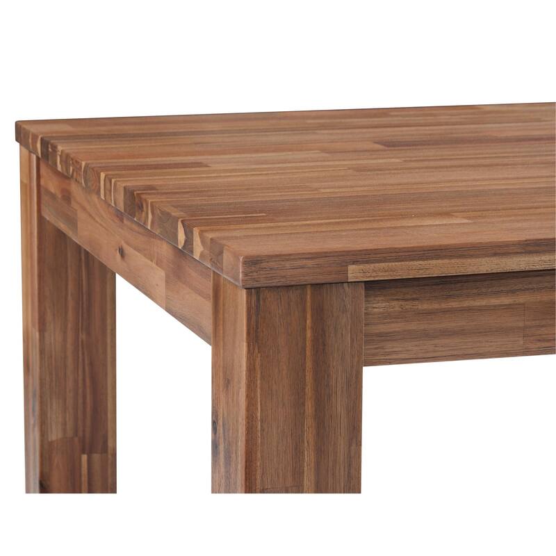 NPD Furniture Bedford 75 Inch Rectangular Dining Table Square Legs