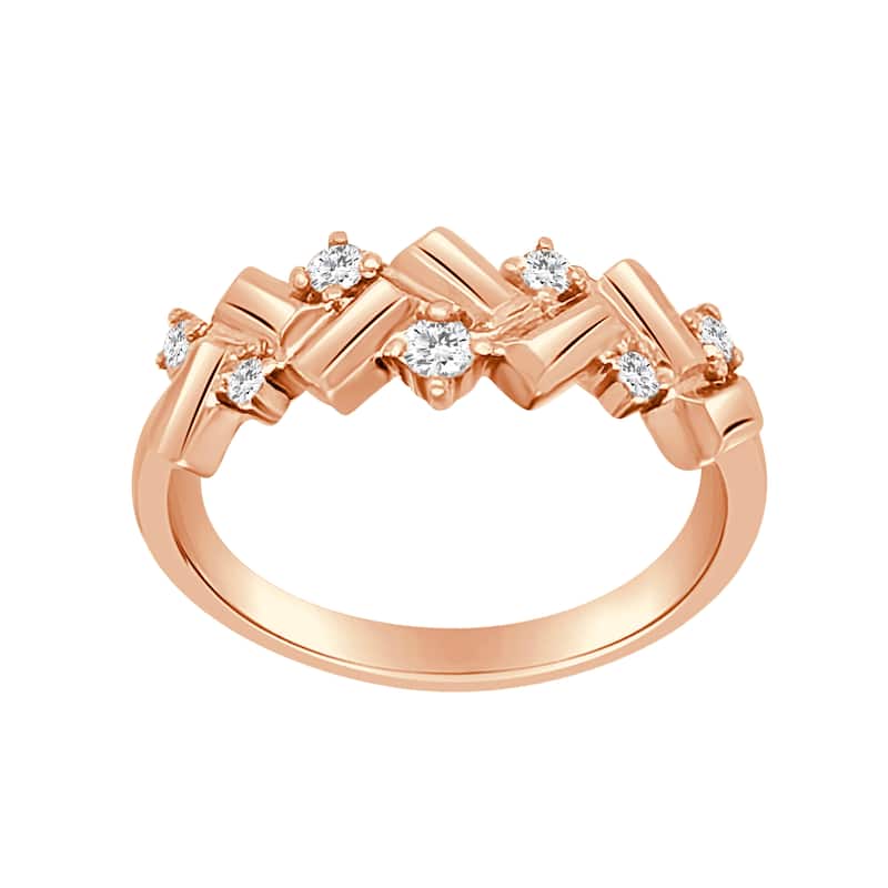 Auriya 14k Gold Lab Grown Round Diamond Braided Band 0.14 ct. tw. (F-G, VS)