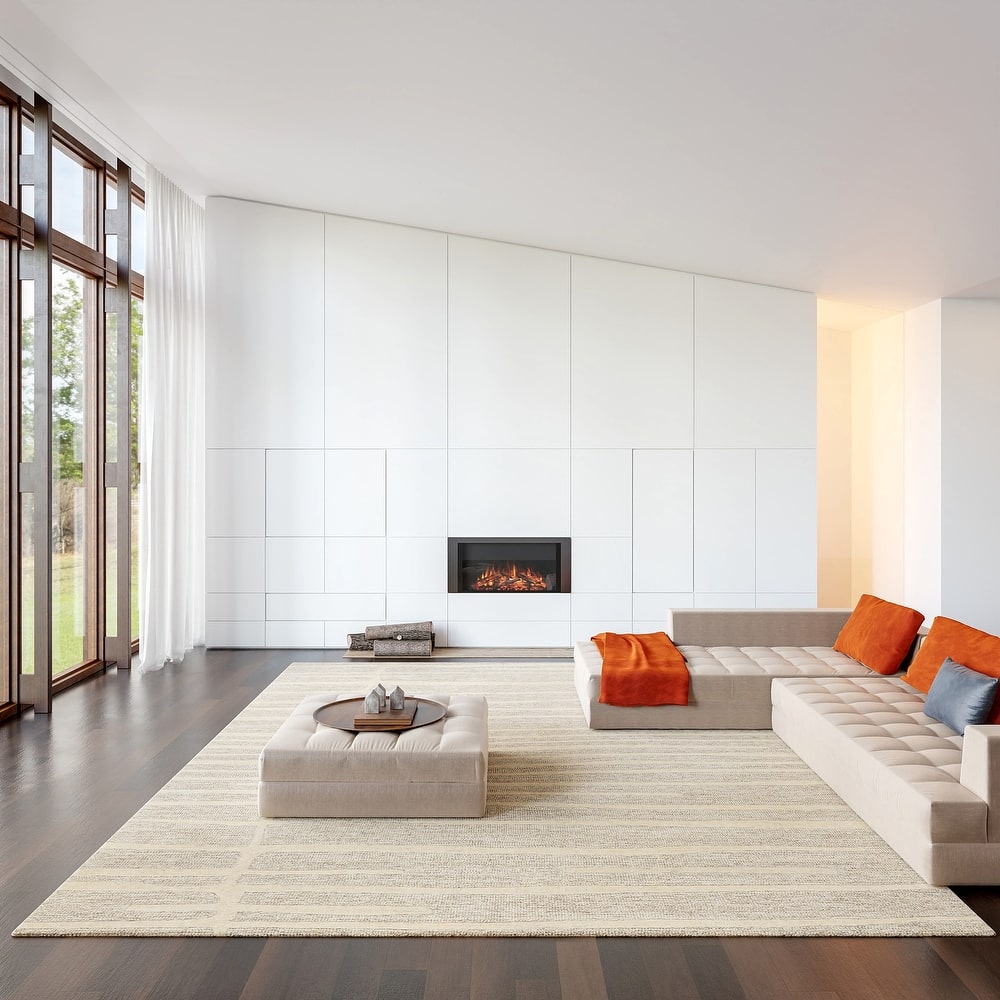 Parsa Striped Wool Area Rug