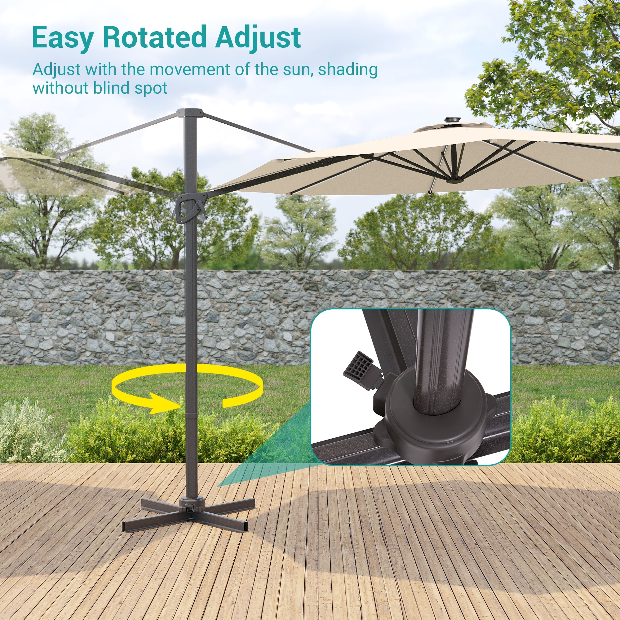 height adjustable patio umbrella Best Choice Products 10ft 3-Tier Umbrella, Market Sun Shade w/ Tilt Adjustment, Easy Crank Enjoy Shade in Desired Directions Amazon.com : 8x13 FT Cantilever