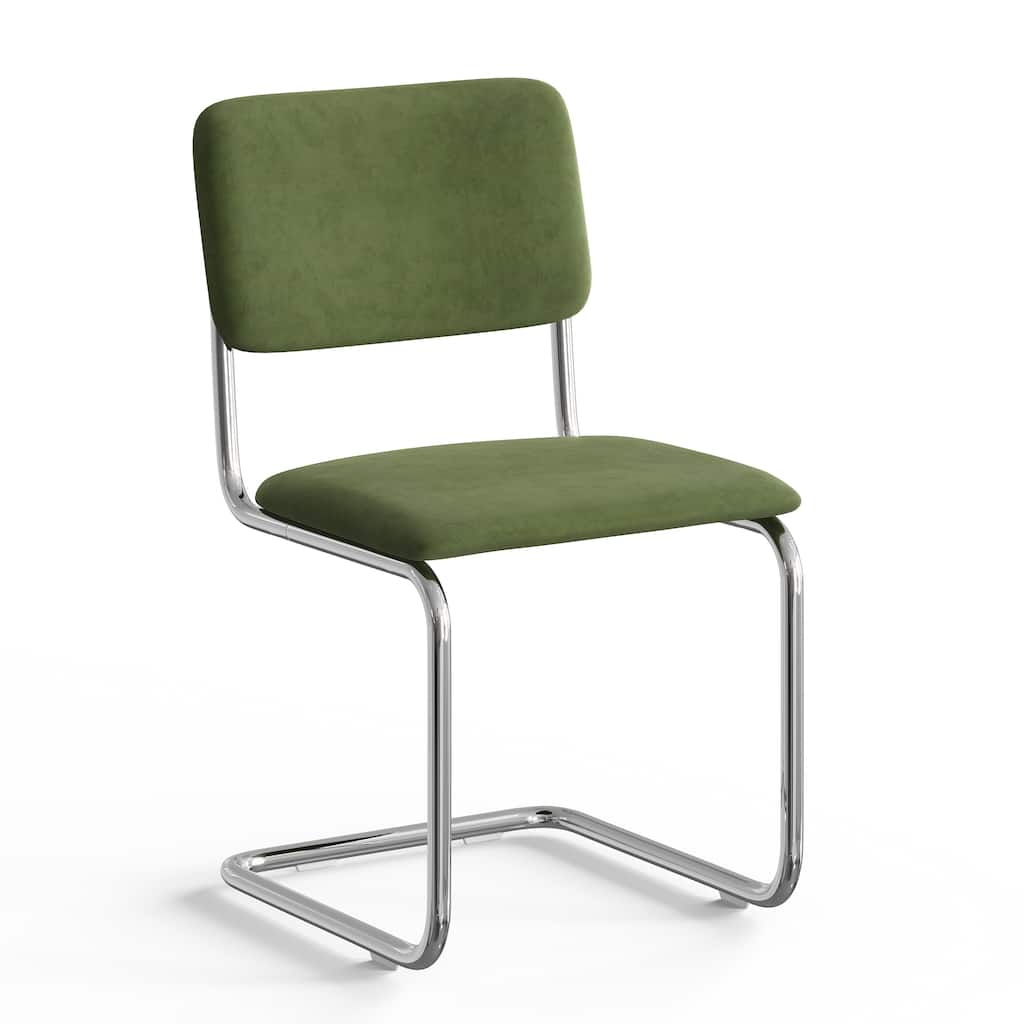 Hayward Velvet Side Chair Chrome Frame (Set Of 2)