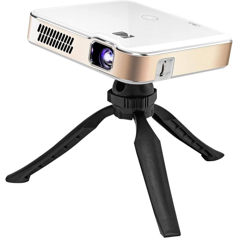 Kodak Luma 400 Smart Projector, HD Portable Pico Projector with Wi-Fi, Bluetooth & Tripod - White