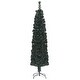 preview thumbnail 14 of 40, vidaXL Christmas Tree Decoration Artificial Slim Tree with Stand Fiber Optic