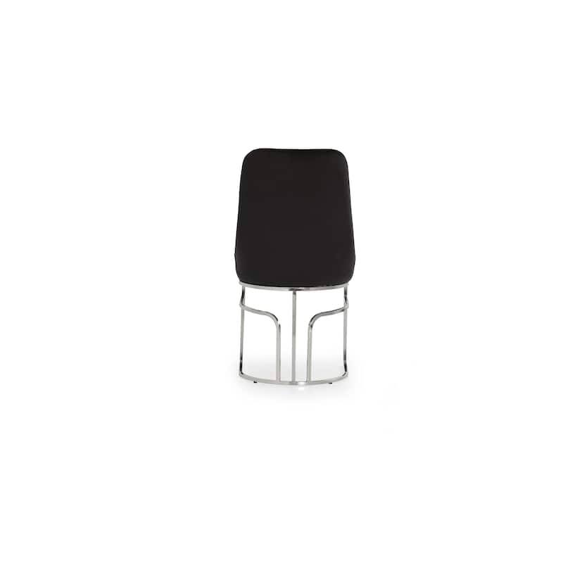Modern Style 2pc Dinning Chairs Made With Wood And Steel Legs - Black