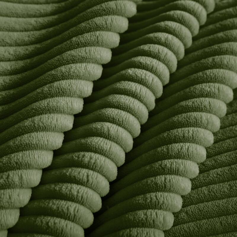 GDFStudio - Corduroy Modular 4-Seater 153.5" U-Shaped Boneless Cloud Sofa with 2 Ottomans