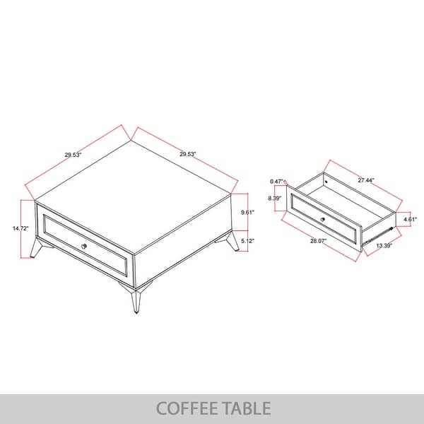 CraftPorch Contemporary Coffee Table