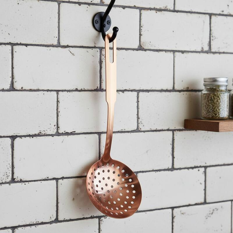 Amco 5-Piece Stainless Steel Cooking Utensil Set, Copper - 14" H